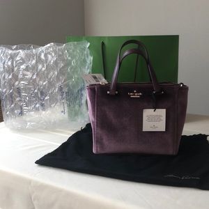 KATE SPADE ♠️ purple velvet mini handbag